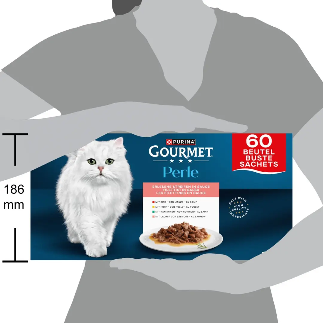 Gourmet Perle Mini Filets Natvoer - Kip/Konijn/Rund/Zalm - 60x85g