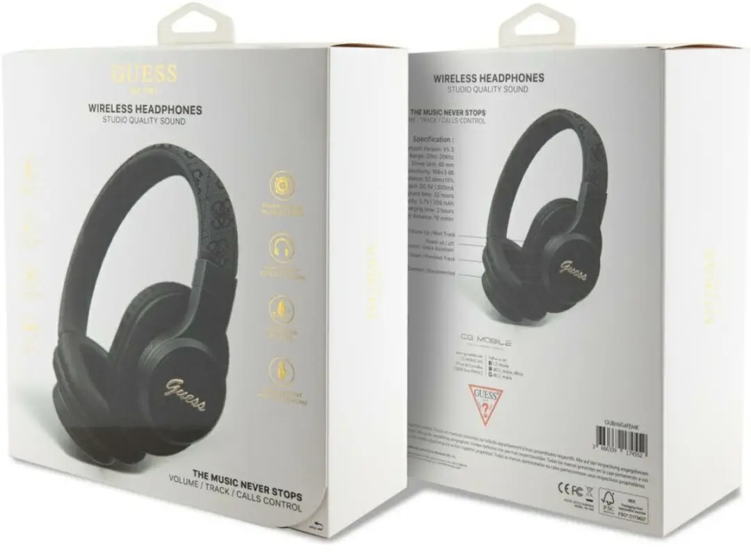 GUESS BH604F Bluetooth 5.3 Koptelefoon - Zwart