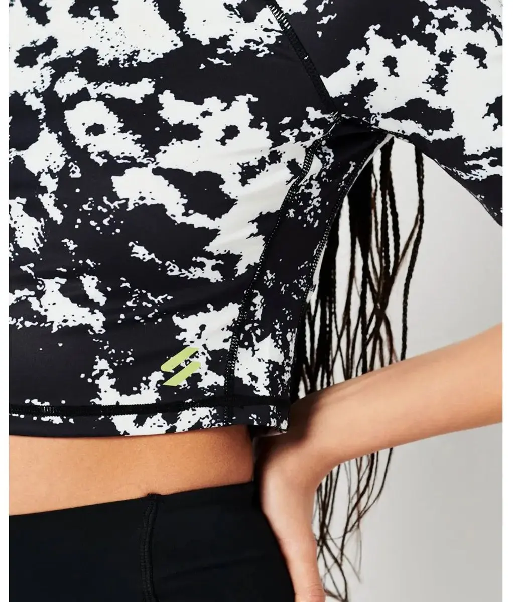 Superdry Run 3/4 Tight Crop T-shirt - Zwart XL - afbeelding 6 van 6