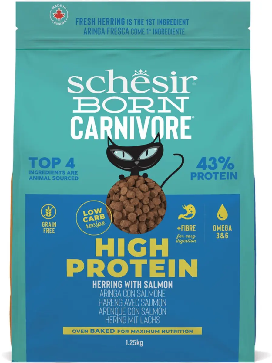 Schesir Born Carnivore Kattenvoer Haring & Zalm 1,25kg