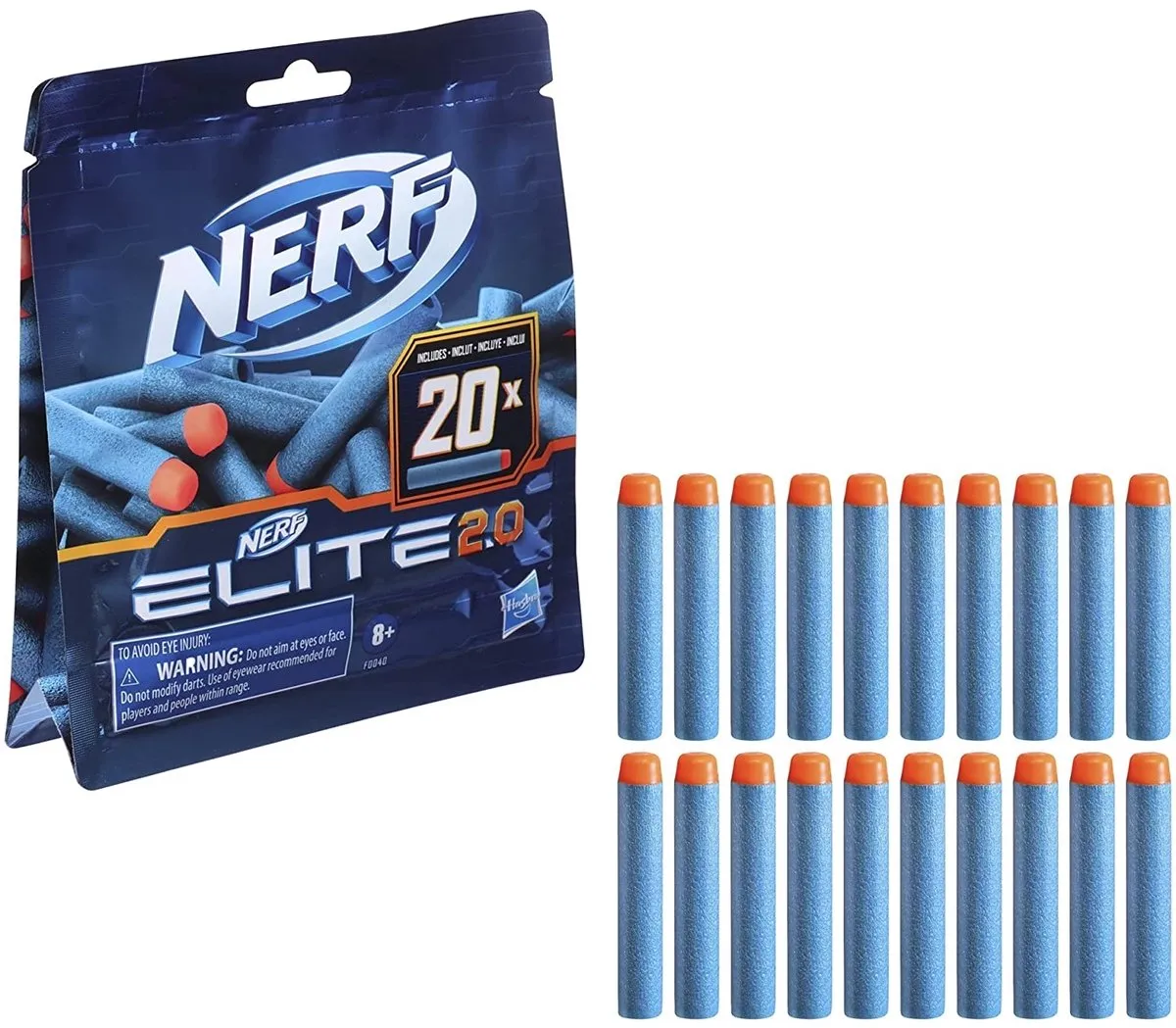 Nerf Elite 2.0 Pijltjes F0040EU4 - 20 Stuks - Multikleur