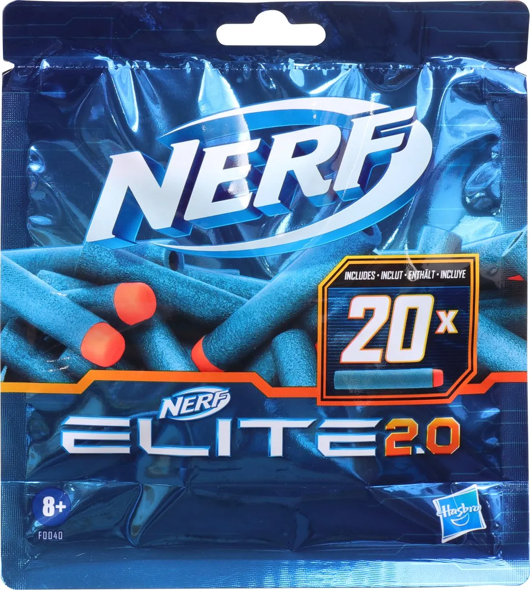 Nerf Elite 2.0 Pijltjes F0040EU4 - 20 Stuks - Multikleur