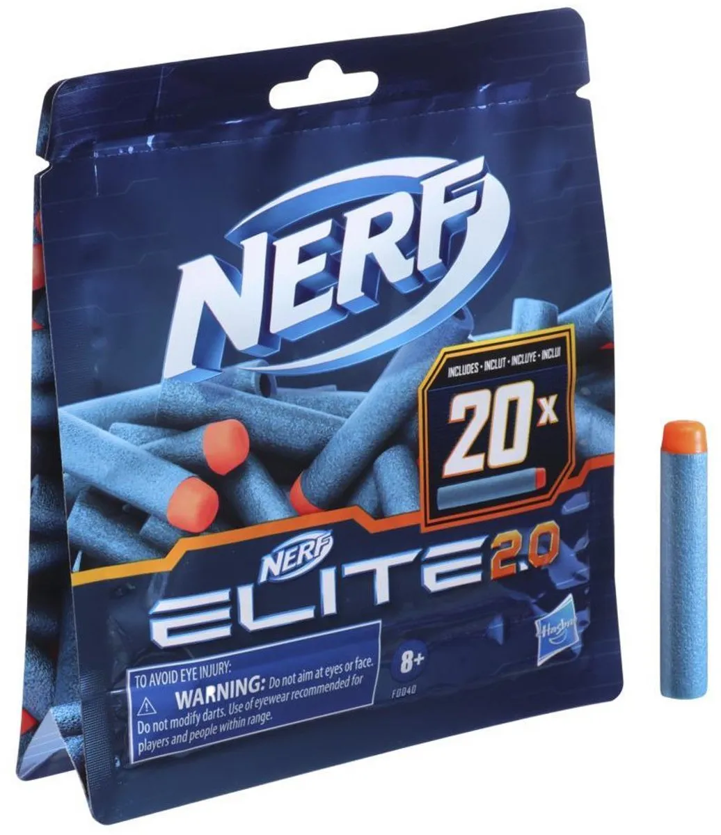 Nerf Elite 2.0 Pijltjes F0040EU4 - 20 Stuks - Multikleur