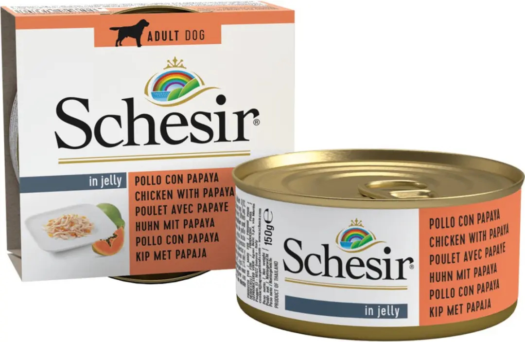 Schesir Hondenvoer Kip - Papaya 150g - 10 Stuks