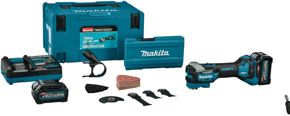 Makita TM001GD201 XGT Accu Multitool - 2x 2,5Ah + Snellader