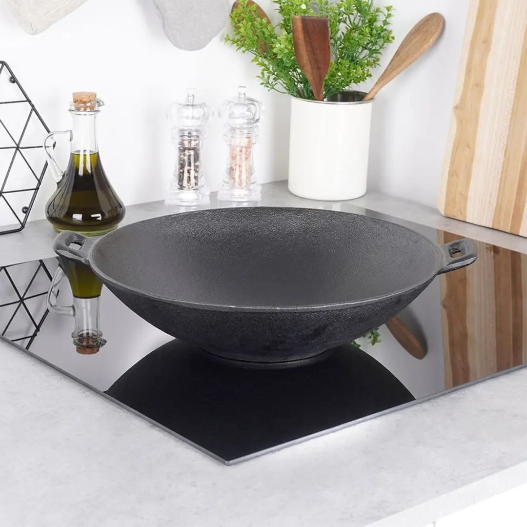 Orion LITINA Serie Gietijzeren Wokpan 30cm - Zwart