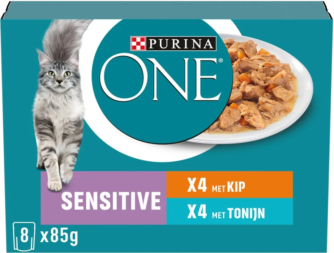 Purina ONE Natvoer Sensitive Kip & Wortel - 4x85g - afbeelding 6 van 6