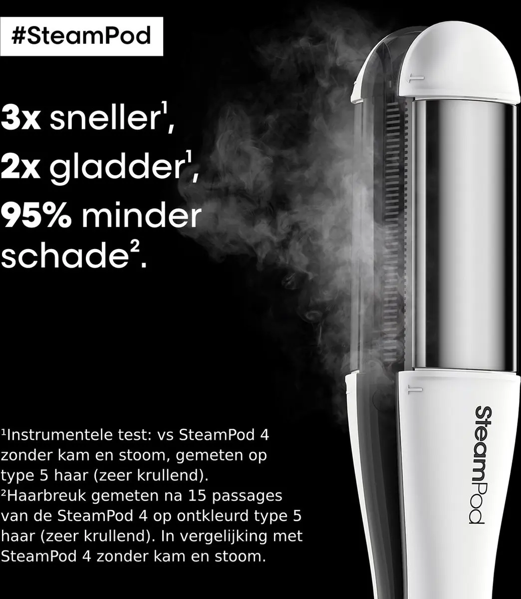 L'Oréal Professionnel Steampod 4 & Serum 50ml - Zwart