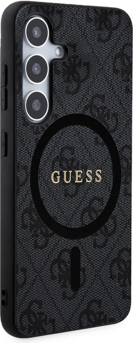 GUESS 4G Back Case MagSafe S24 - Zwart