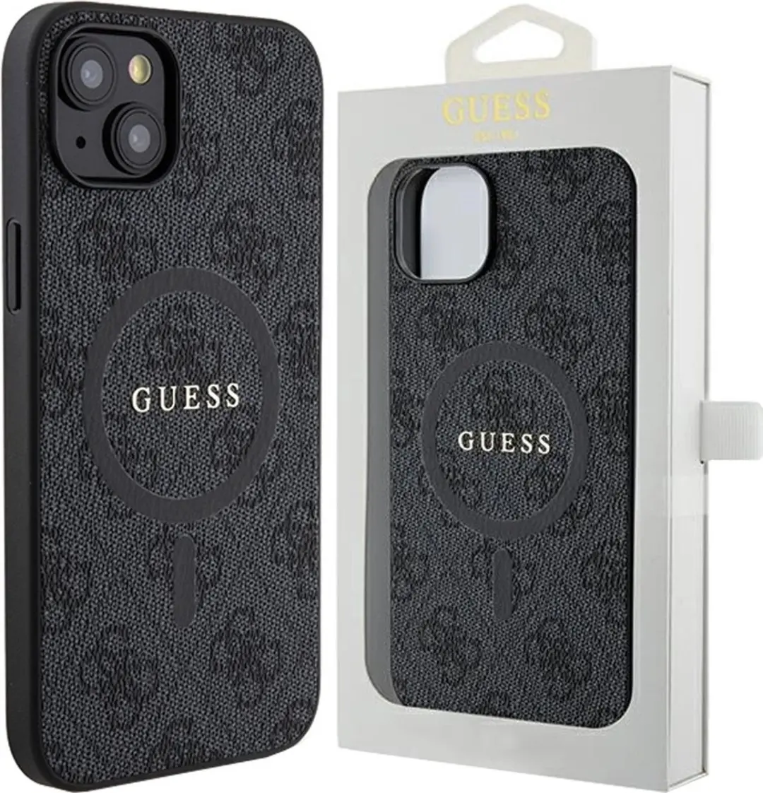 GUESS 4G Back Case MagSafe S24 - Zwart