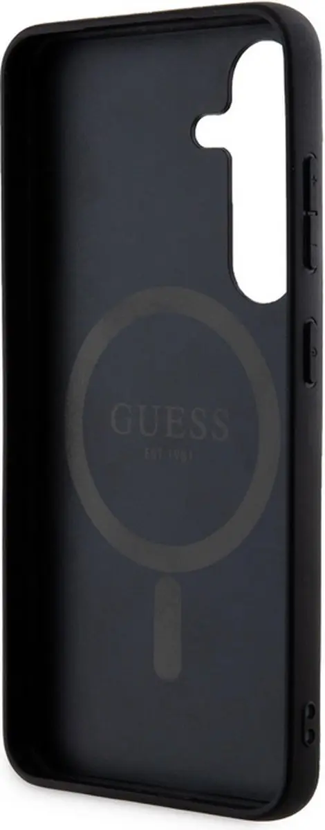 GUESS 4G Back Case MagSafe S24 - Zwart