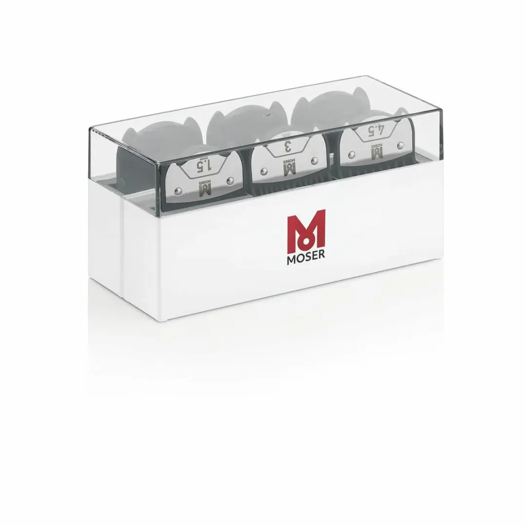 Moser Magnetic Premium Opzetkammen 6-delig - 1,5-12mm - Zwart