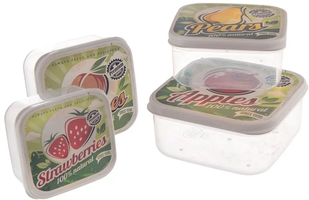Orion Voedselcontainers Set - 4 Maten Transparant