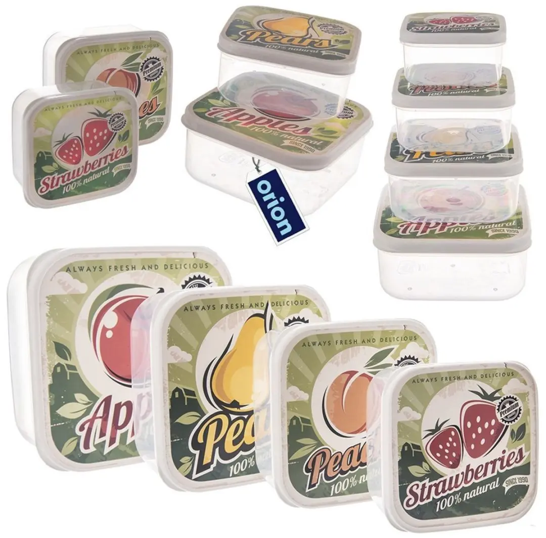 Orion Voedselcontainers Set - 4 Maten Transparant