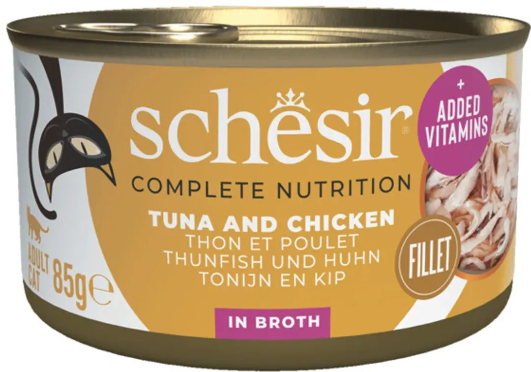 Schesir Complete & Balanced Tonijn Kip Boullion Kattenvoer