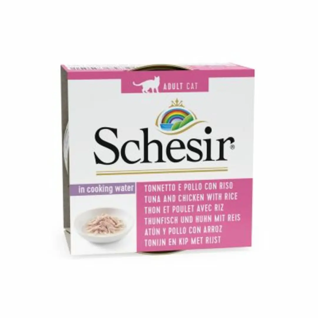 Schesir Complete & Balanced Tonijn Kip Boullion Kattenvoer - 12x85g