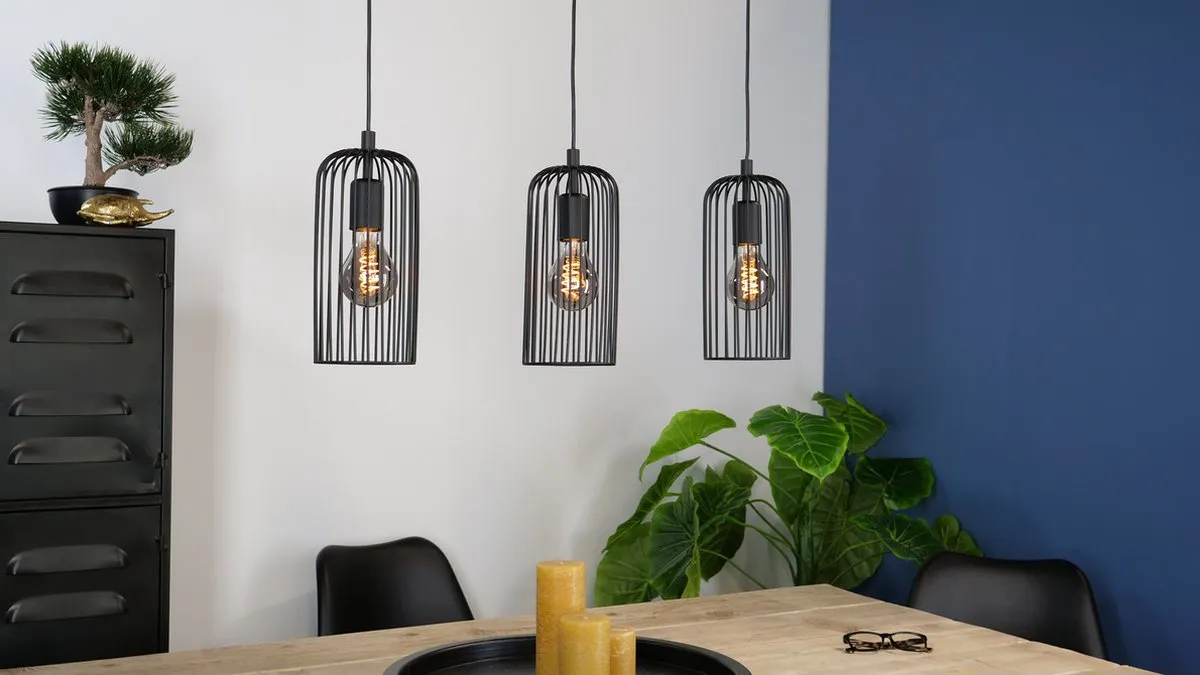 Eglo Roccamena 1 Hanglamp E27 - 73cm - Zwart