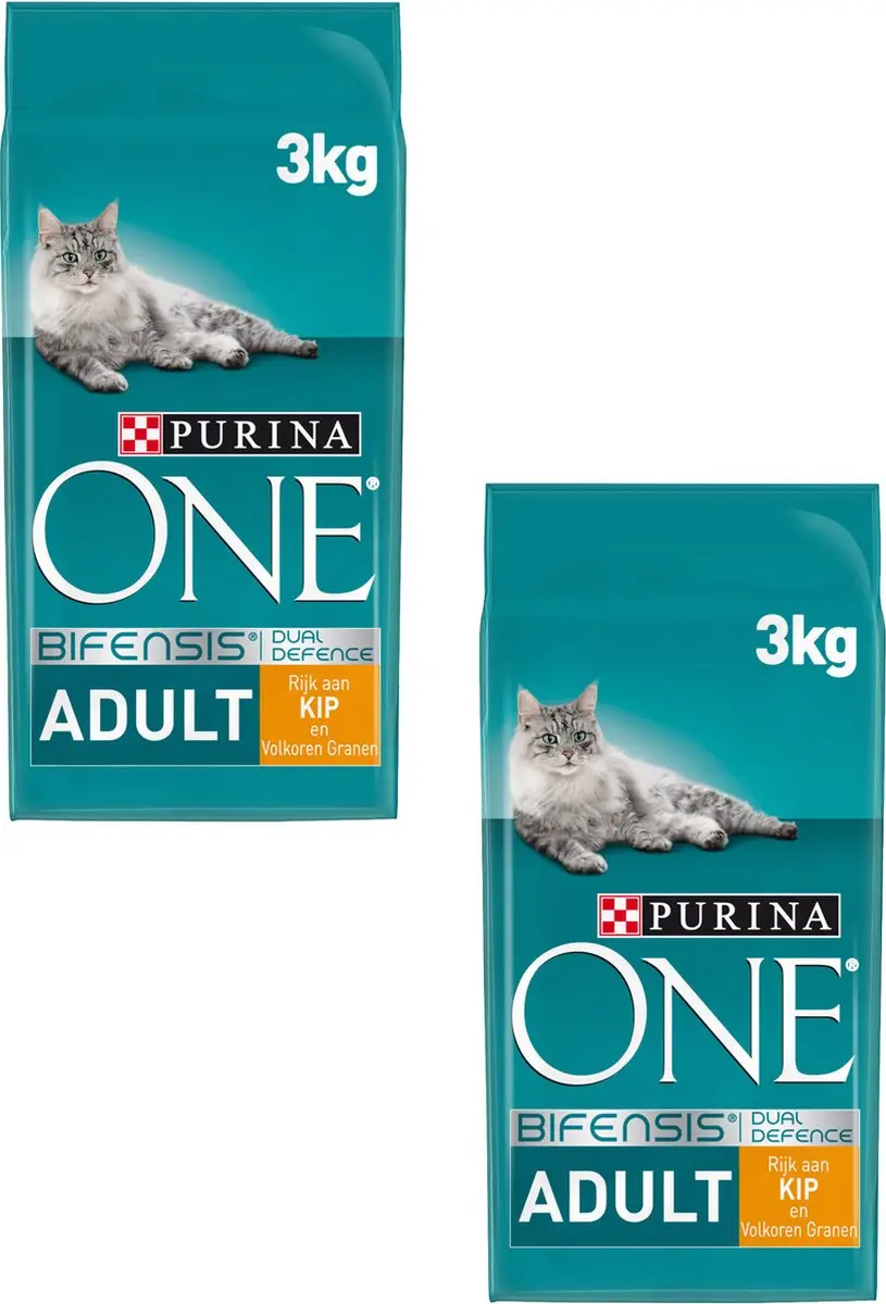 Purina ONE Adult Kip & Granen Kattenvoer - 2x3kg