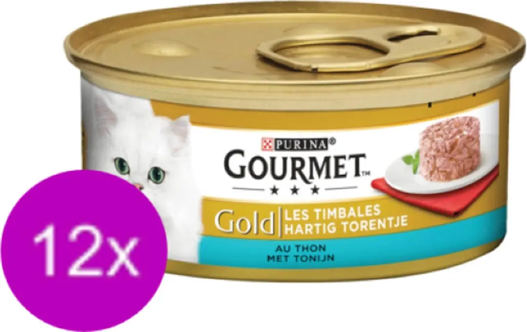 Gourmet Gold Hartig Torentje Tonijn Kattenvoer 85g