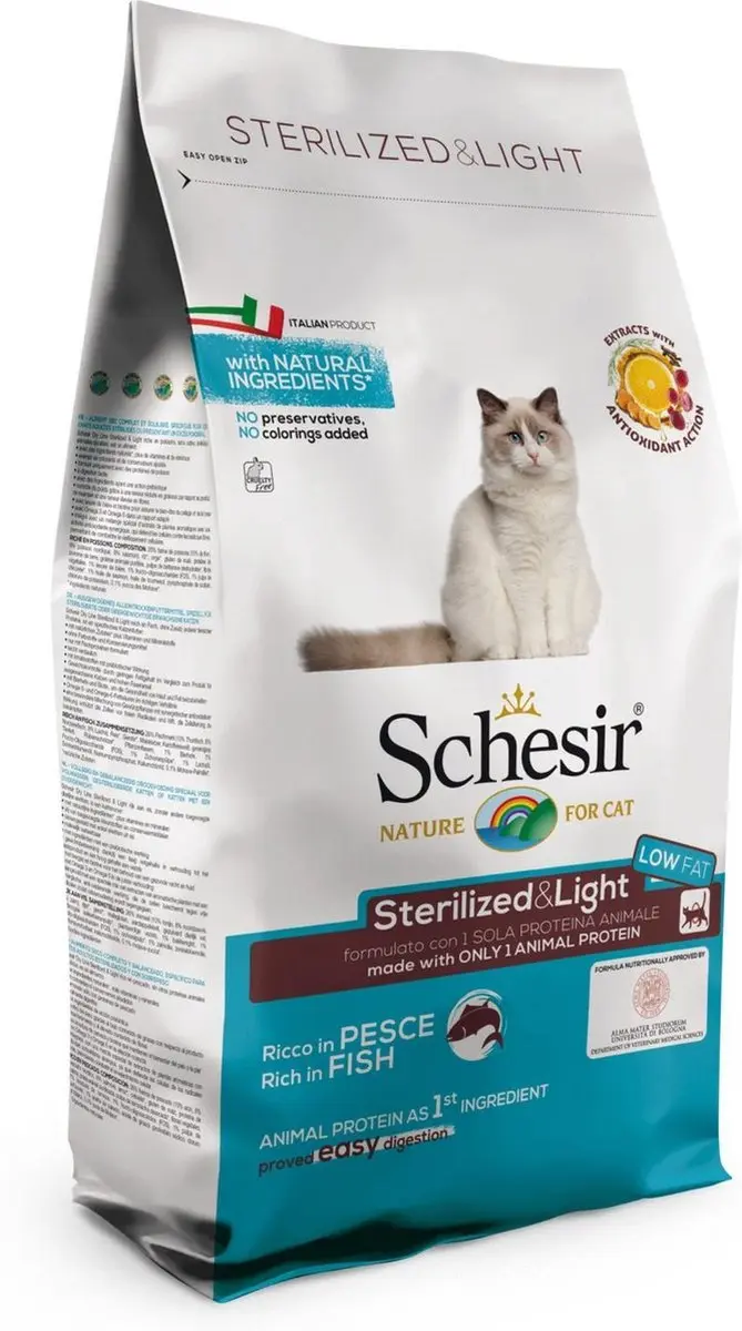 Schesir Sterilized Fish Kattenvoer 10kg