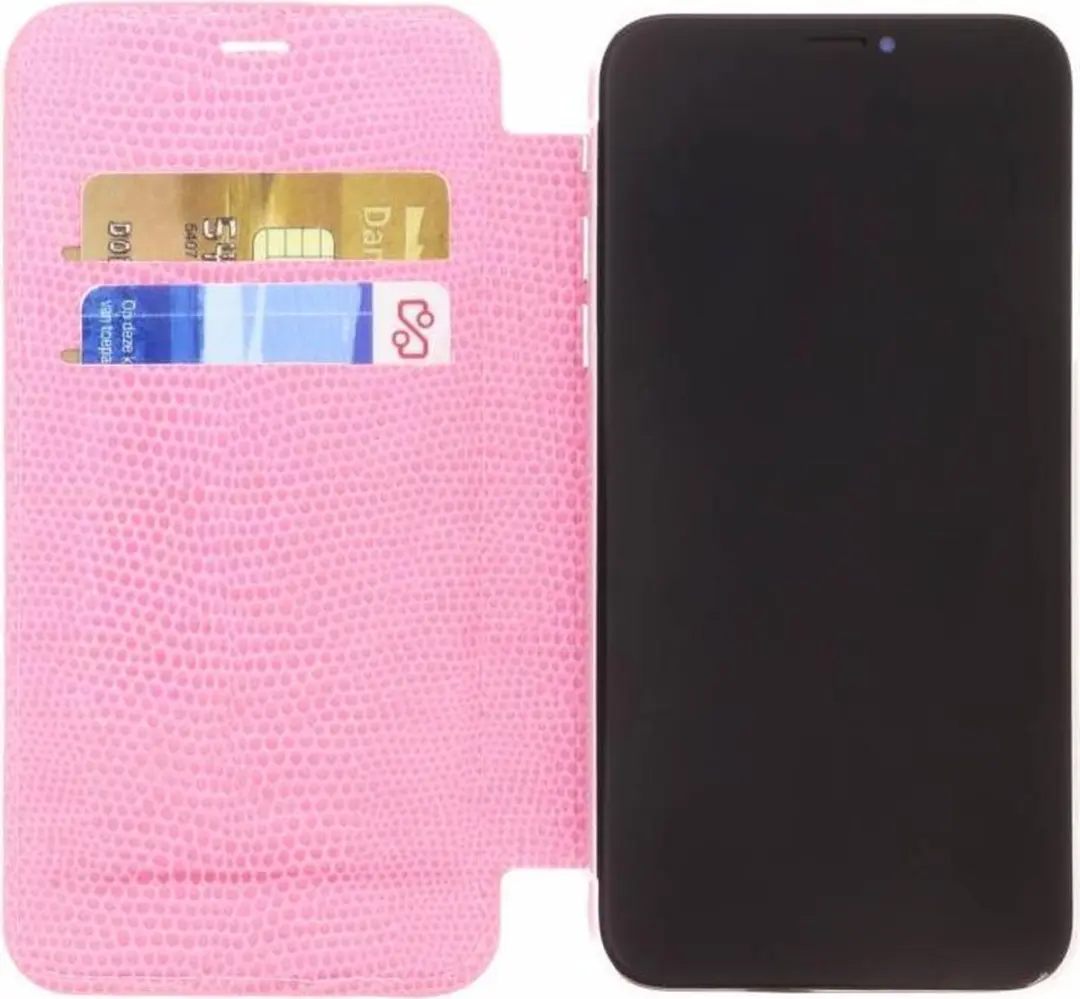 GUESS iPhone X/Xs Hoesje Roze Kunstleer