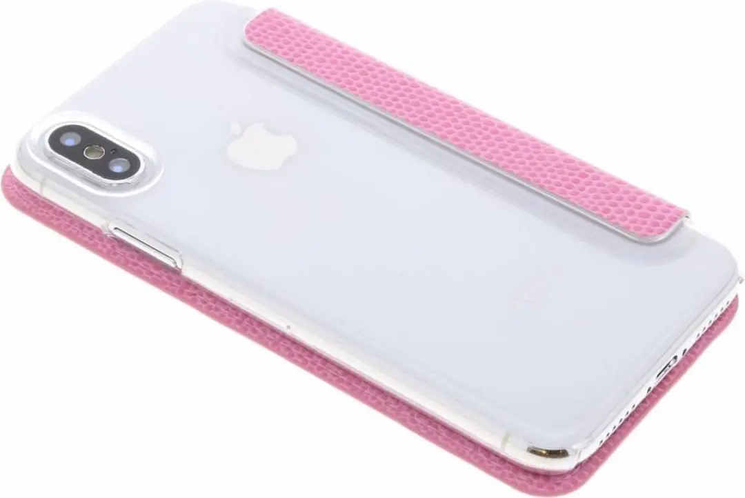 GUESS iPhone X/Xs Hoesje Roze Kunstleer