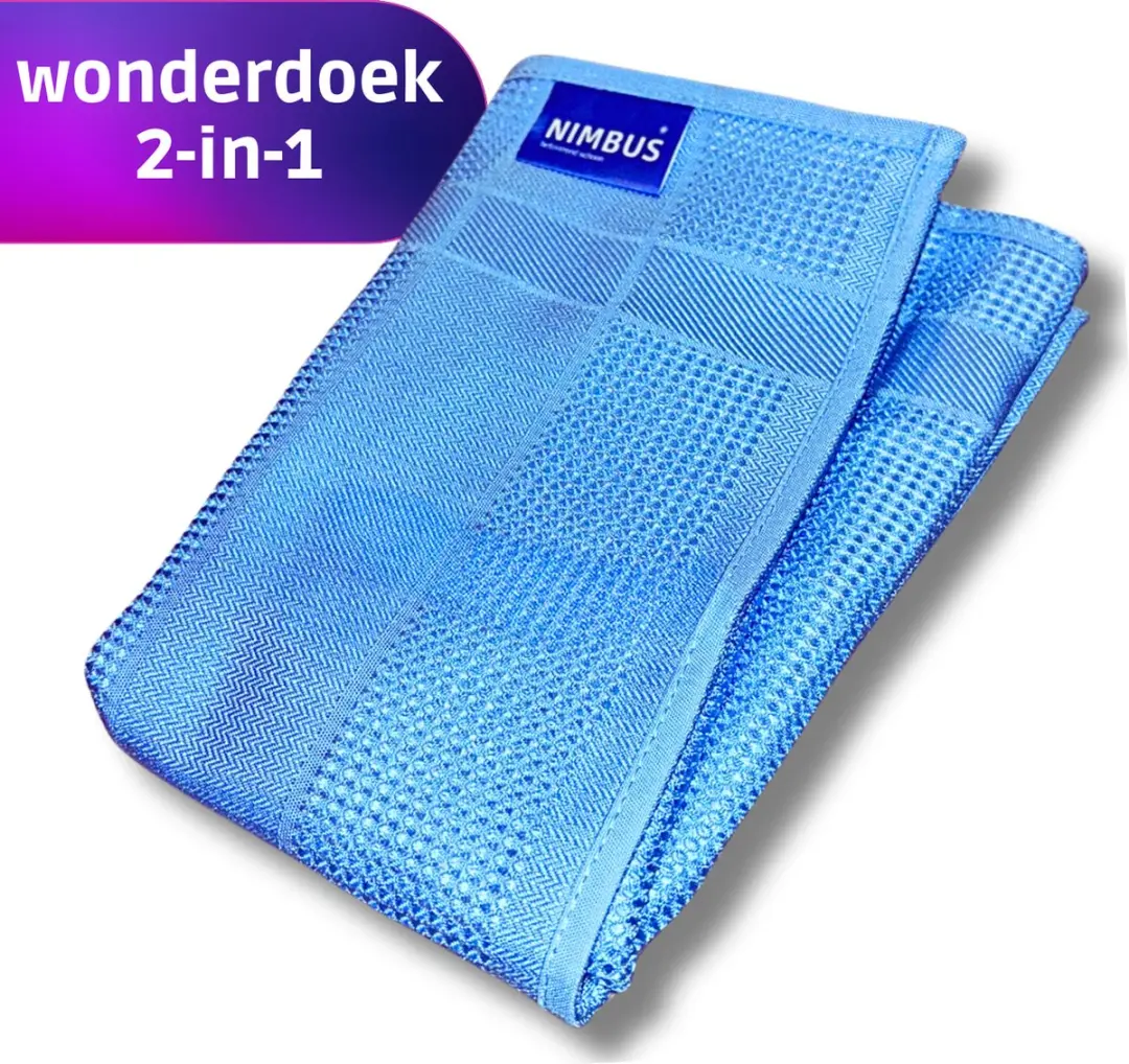 Nimbus Wonderdoek 2-in-1 Ramen Microvezeldoek 60x40cm