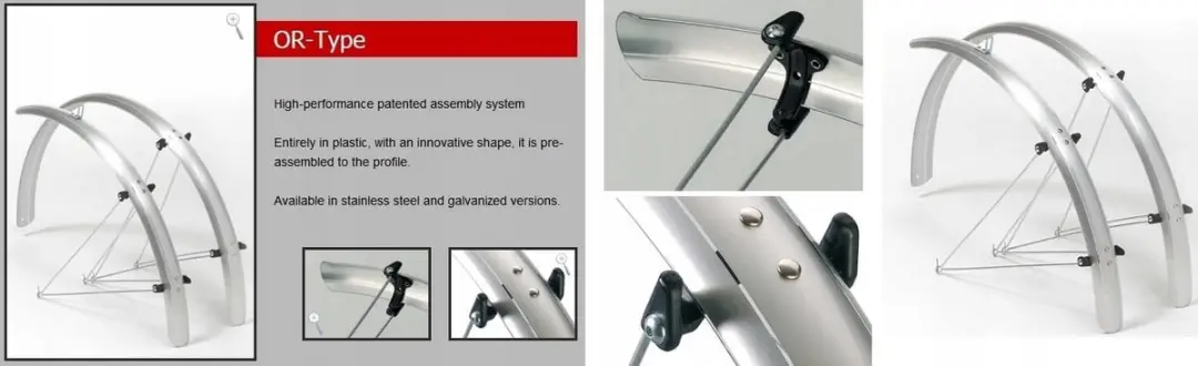 Orion 28" Fietsspatbord Set Zwart/Zilver