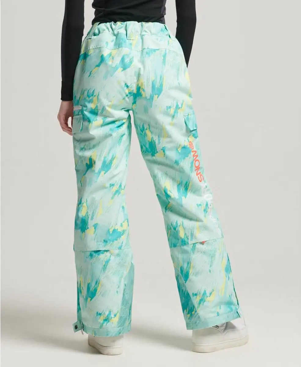 Superdry Ski Ultimate Rescue Broek WS110156A - 20.000 g - S - Abstract Teal/Lime