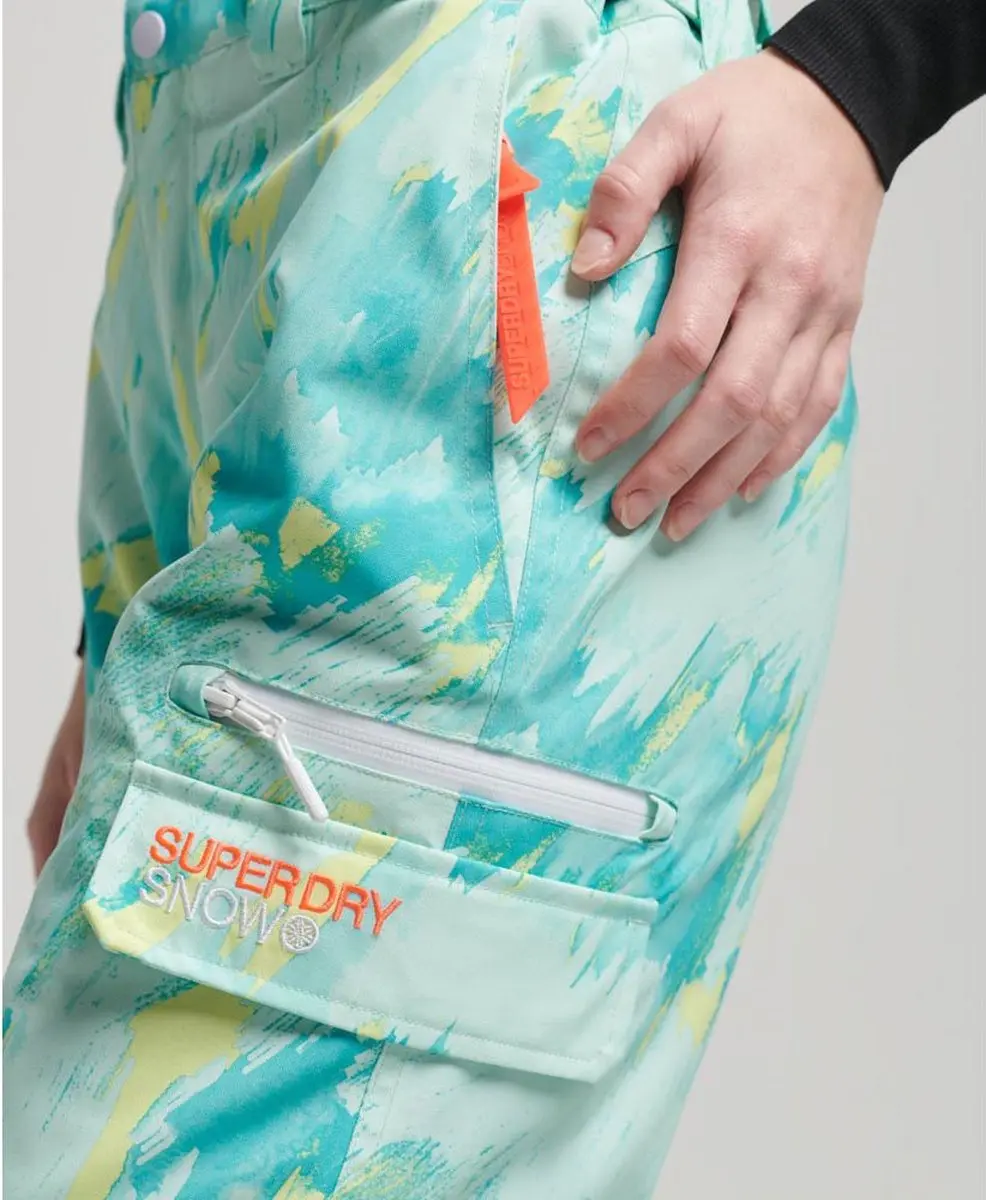Superdry Ski Ultimate Rescue Broek WS110156A - 20.000 g - S - Abstract Teal/Lime