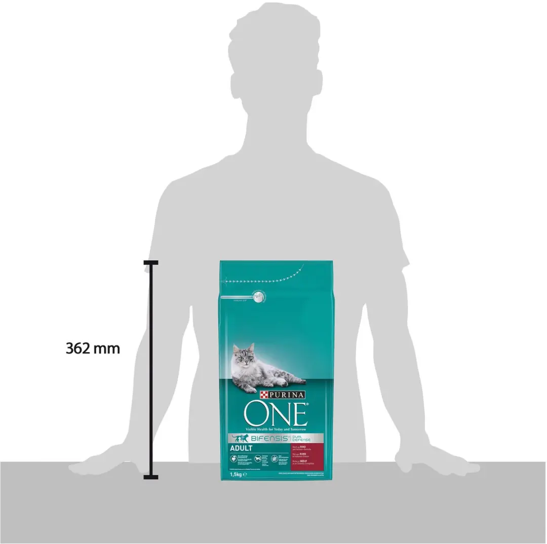 Purina ONE Adult Rund & Volkoren Granen Kattenvoer 1,5 kg