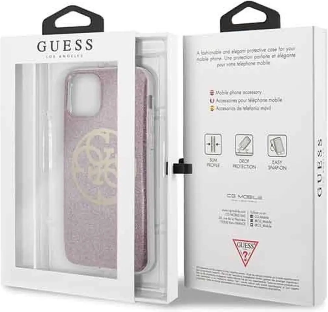 Guess GUHCN58PCUGLPI Hoesje - iPhone 11 Pro - Roze
