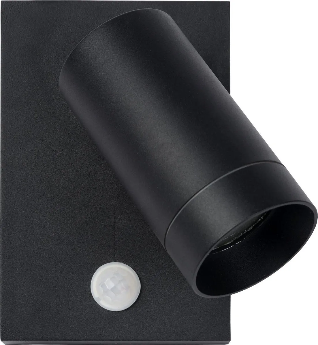 Lucide Taylor Wandspot GU10 - IP54 Bewegingssensor Zwart