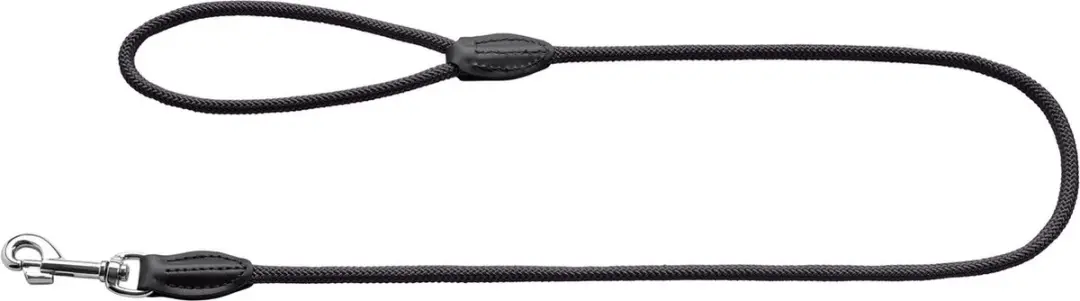 Hunter Looplijn Freestyle Nylon Hondenriem 110x1cm - Zwart