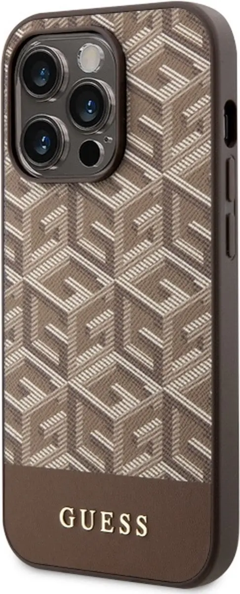 GUESS G-Cube Back Case - iPhone 14 Pro Max - Bruin - afbeelding 6 van 6