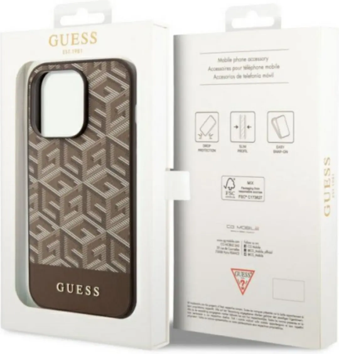 GUESS G-Cube Back Case - iPhone 14 Pro Max - Bruin