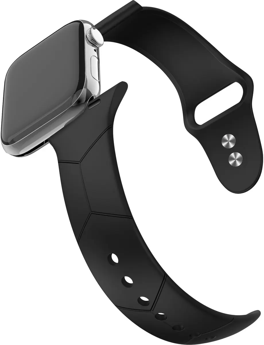 BALR Hexagon Sportband - Apple Watch 42-49mm - Zwart