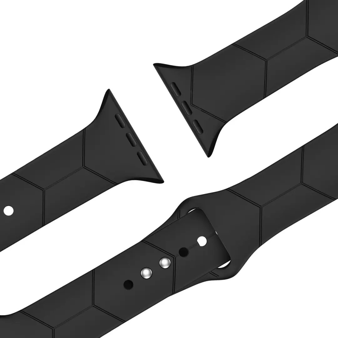 BALR Hexagon Sportband - Apple Watch 42-49mm - Zwart