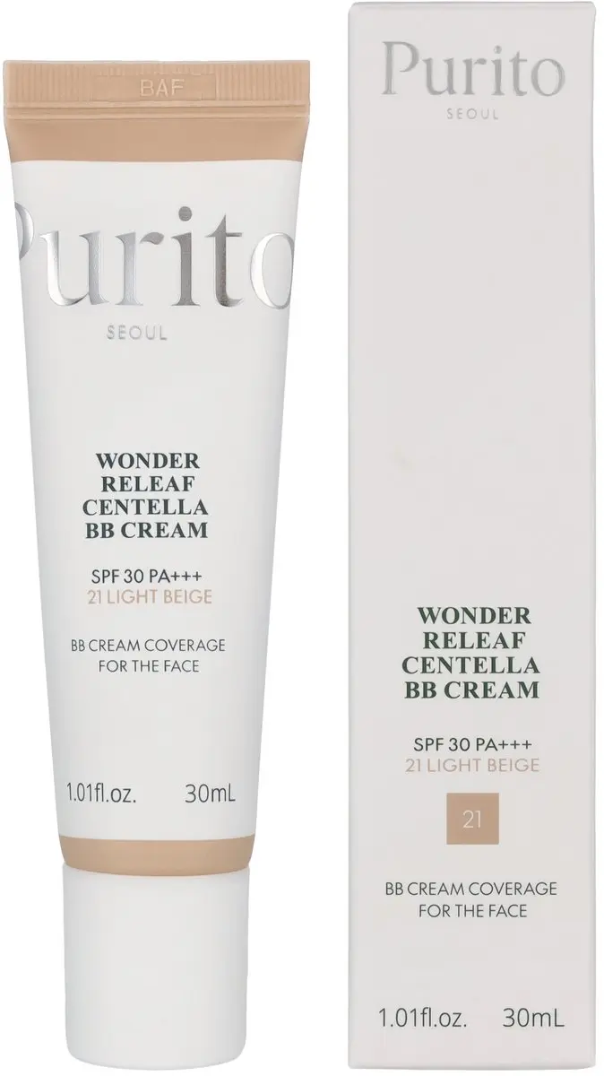 Purito Seoul Wonder Releaf Centella BB Cream SPF30 - 30ml - #21 Light Beige