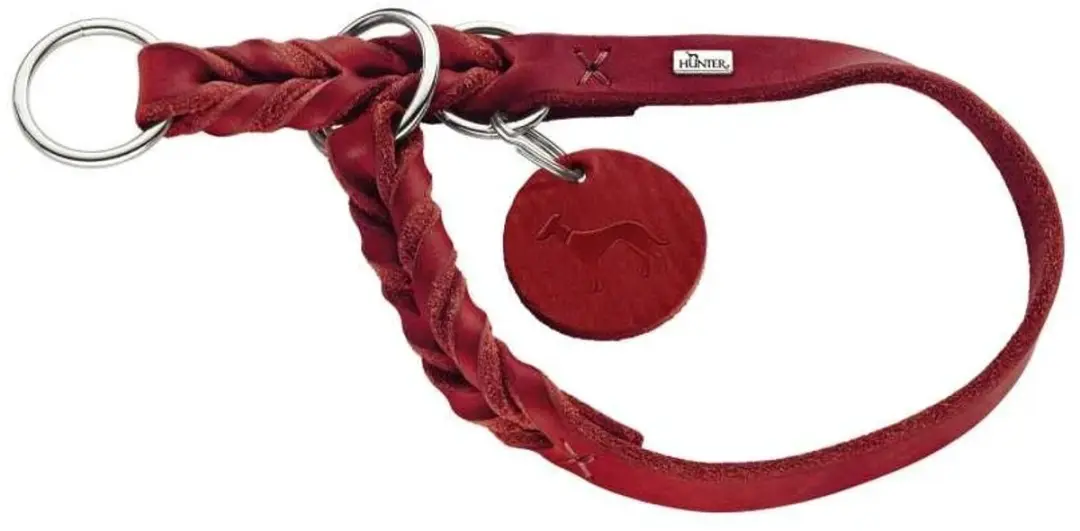 Hunter Hondenhalsband Solid Education Rood S-M