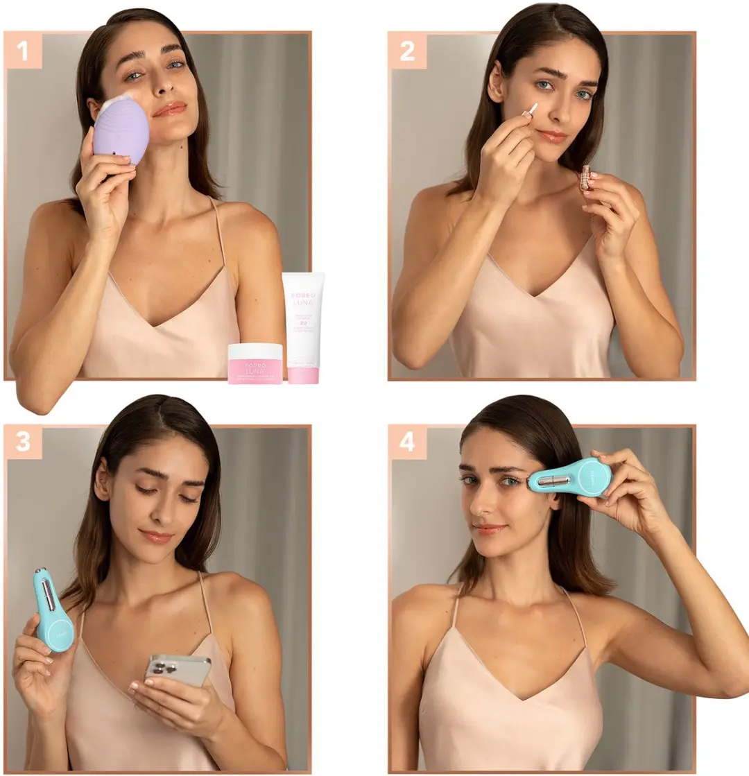 FOREO A Wink 'n' a Smile Bundle BEAR 2 eyes & lips Arctic Blue