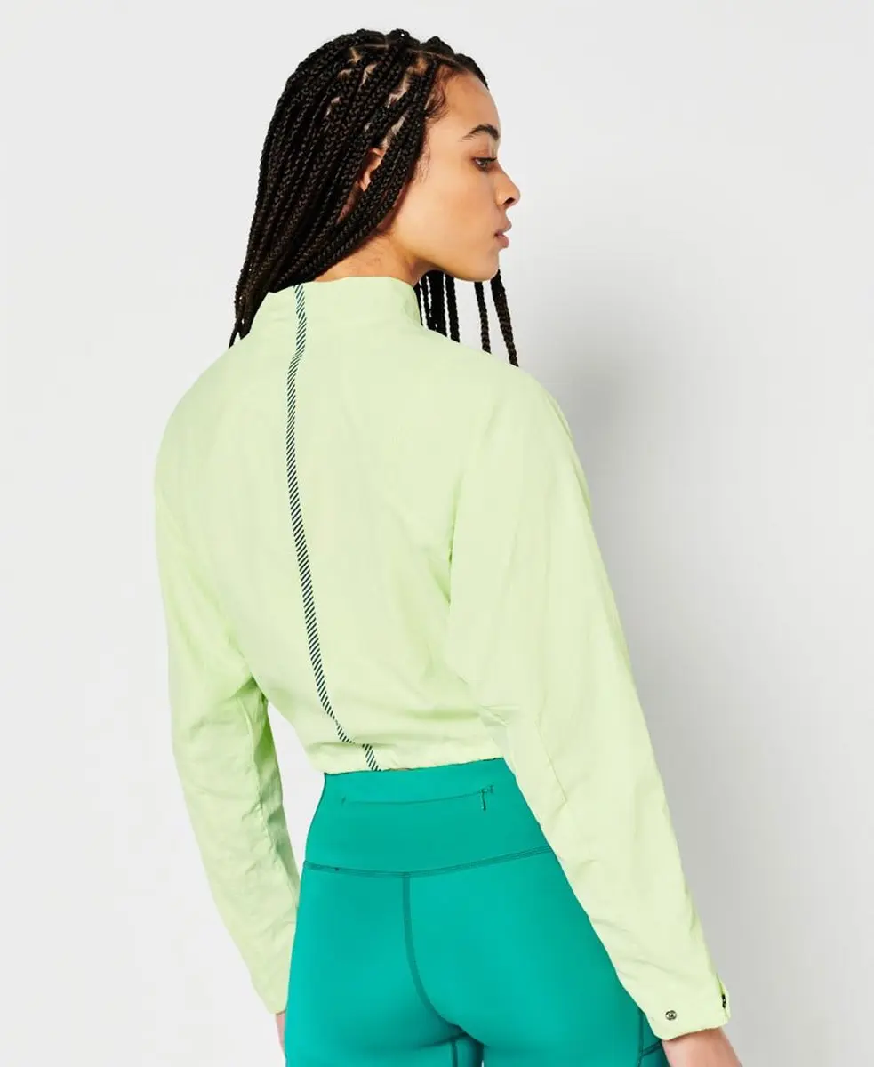 Superdry Run Cropped Waterproof Jas - Lime Yellow