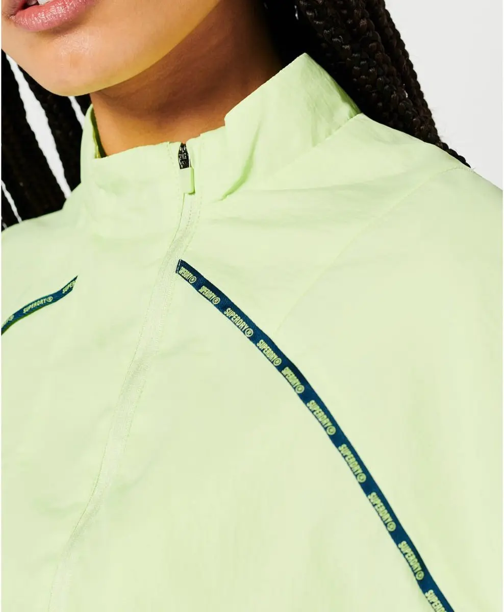 Superdry Run Cropped Waterproof Jas - Lime Yellow
