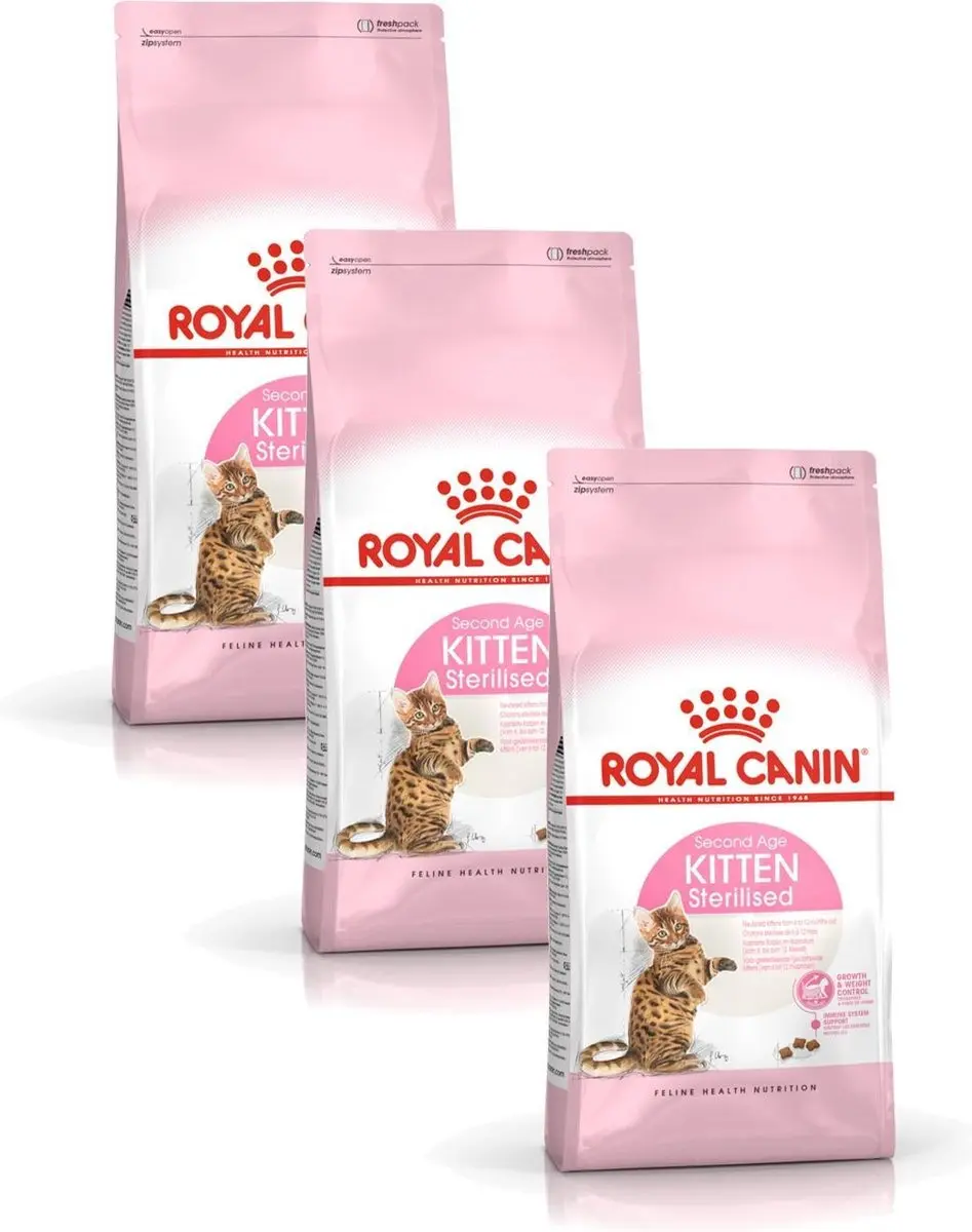 Royal Canin Kitten Sterilised Kattenvoer - 3x2kg