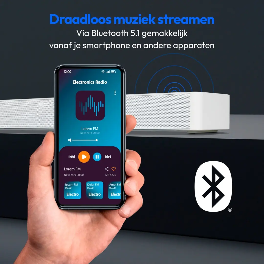 Medion P61155 2.0 Soundbar - 60W - Bluetooth - wit - afbeelding 6 van 6