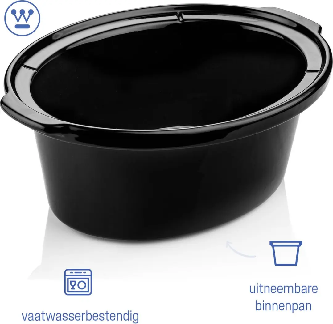 Westinghouse WKSC65 Slowcooker 6,5L - Zwart