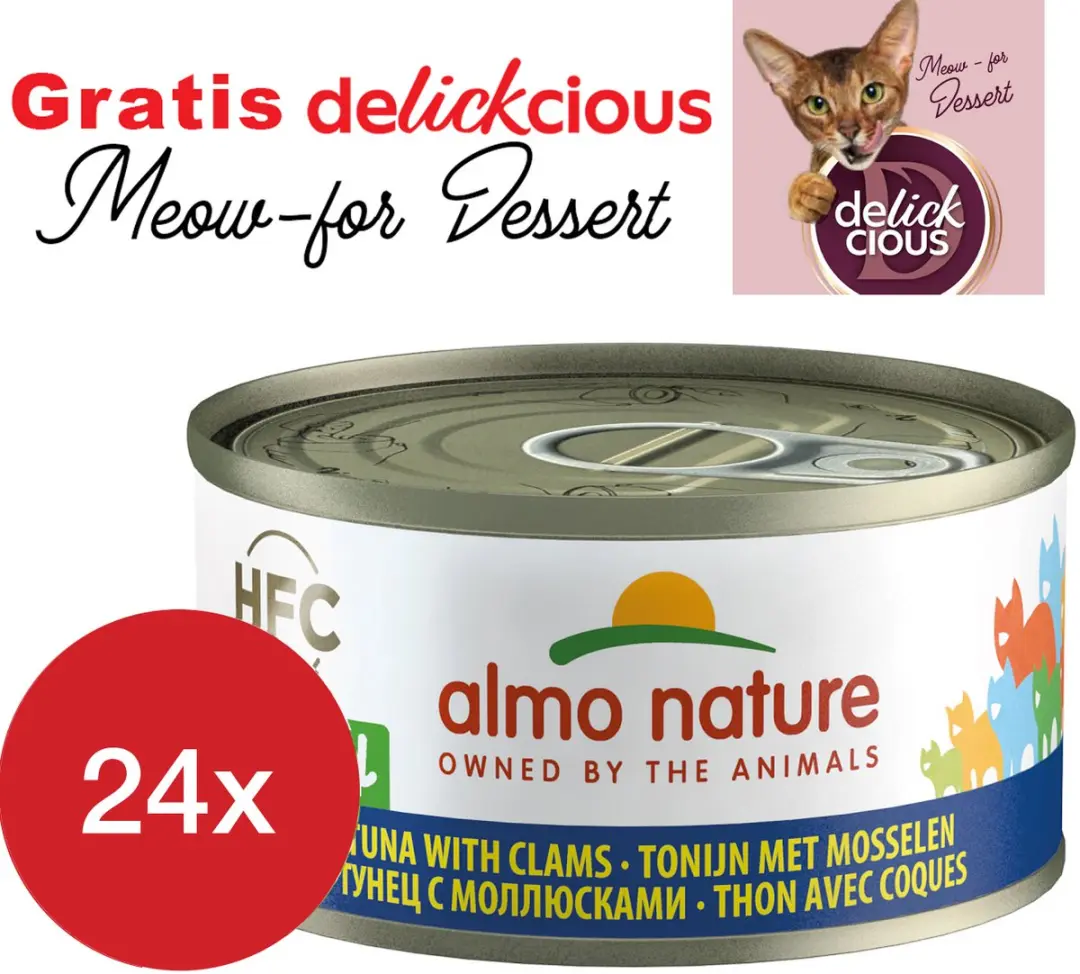 Almo Nature Tonijn met Mosselen 24x70g