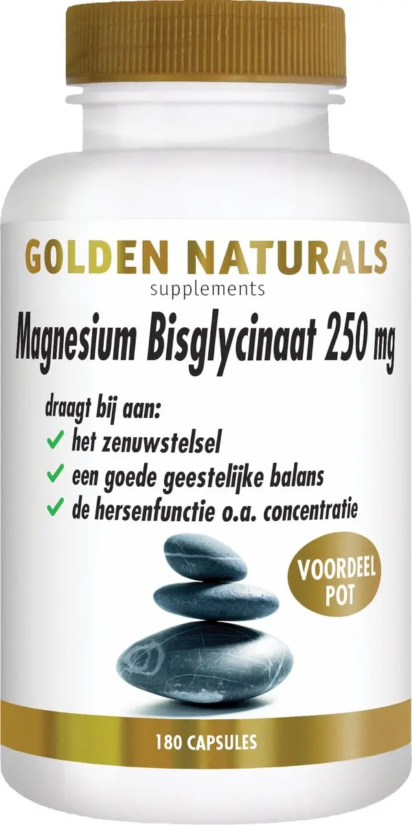 Golden Naturals Magnesium Bisglycinaat 250mg