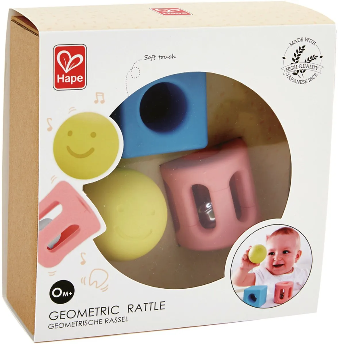 Hape Geometrische Rassel - Veelkleurig