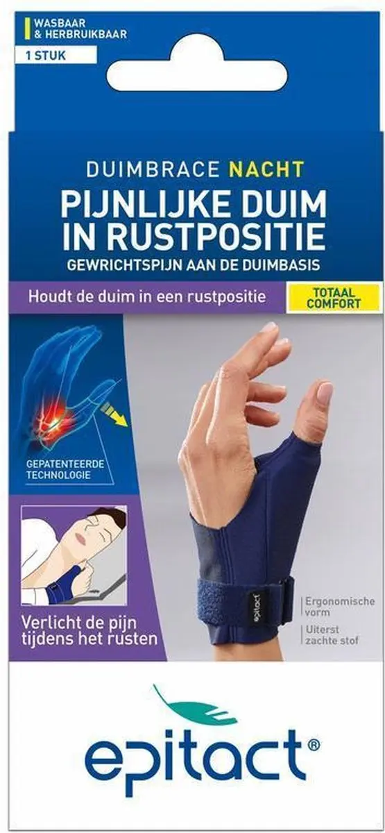 Epitact Duimorthese Nacht Rechts M - Flexibele Ondersteuning